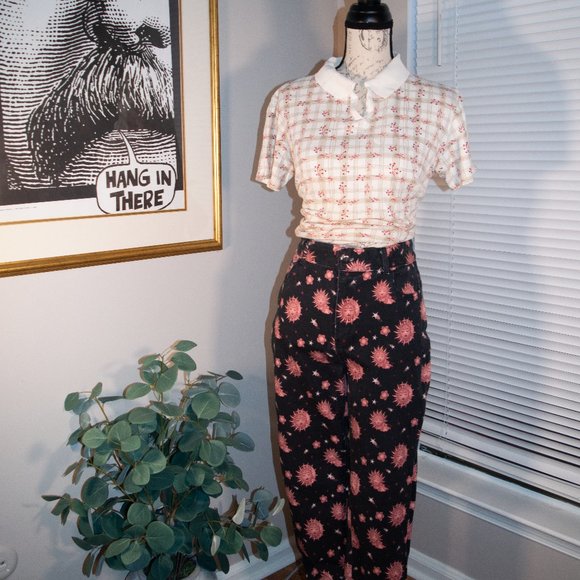 Sweetie Vintage Floral Polo Shirt Classic Elements - Picture 3 of 4